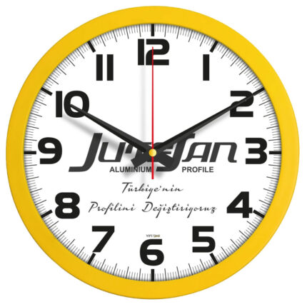 V30-333-SR Ø 30 cm Sarı Plastik Duvar Saati